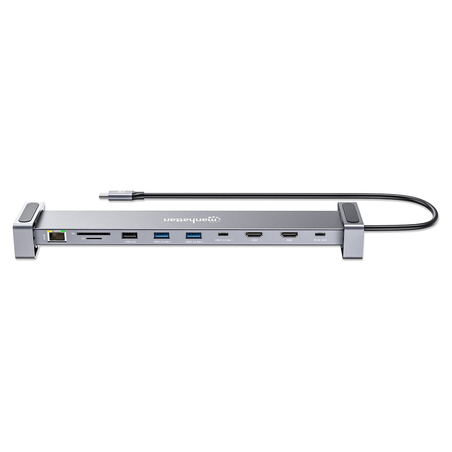 MANHATTAN 10-in-1 4K USB-C PD Dockingstation 2xHDMI