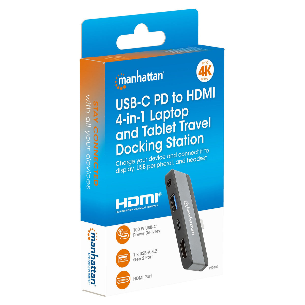 MANHATTAN USB-C PD auf HDMI 4-in-1 Mobile Dockingstation