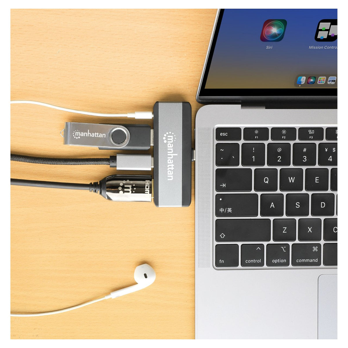 MANHATTAN USB-C PD auf HDMI 4-in-1 Mobile Dockingstation
