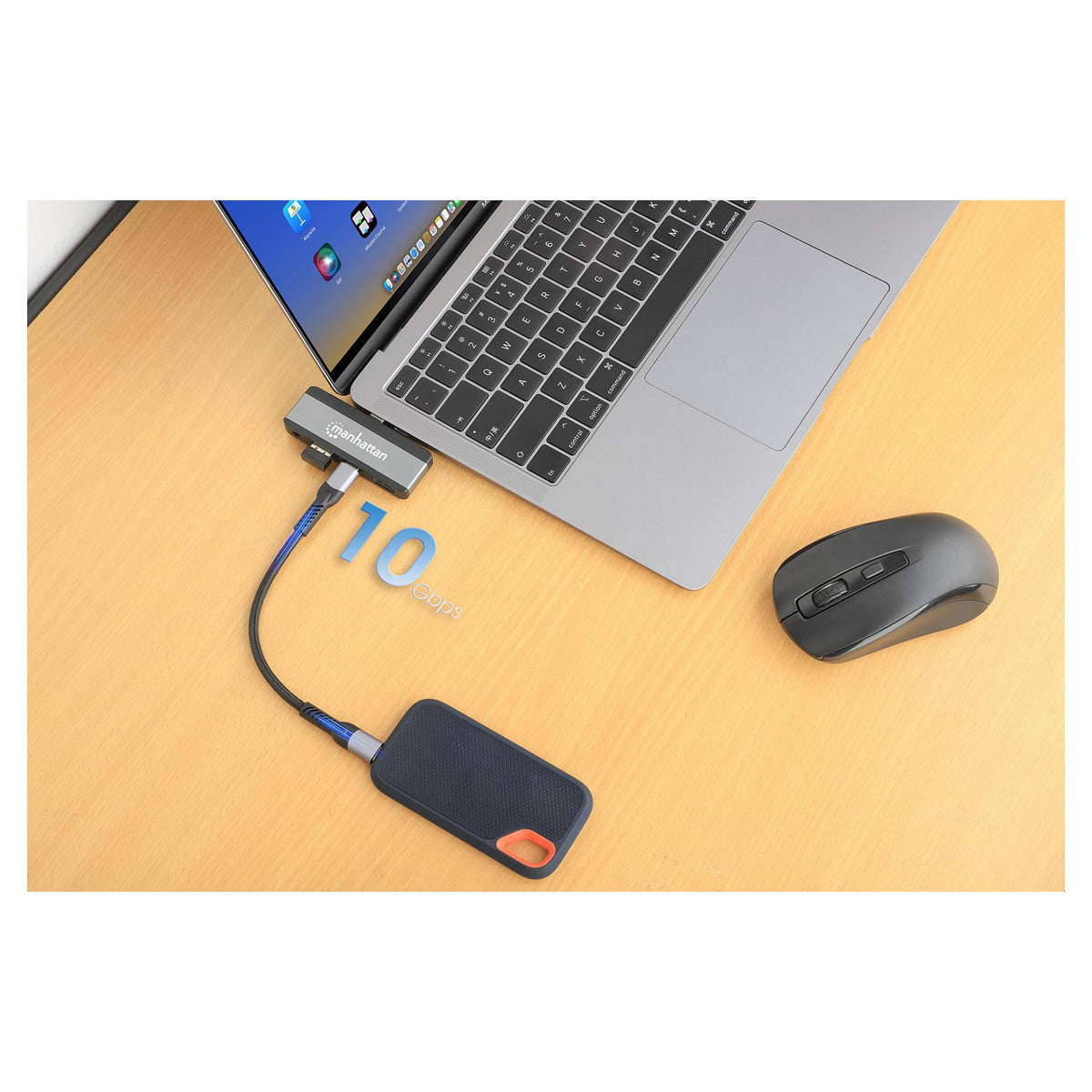 MANHATTAN USB-C PD auf HDMI 4-in-1 Mobile Dockingstation