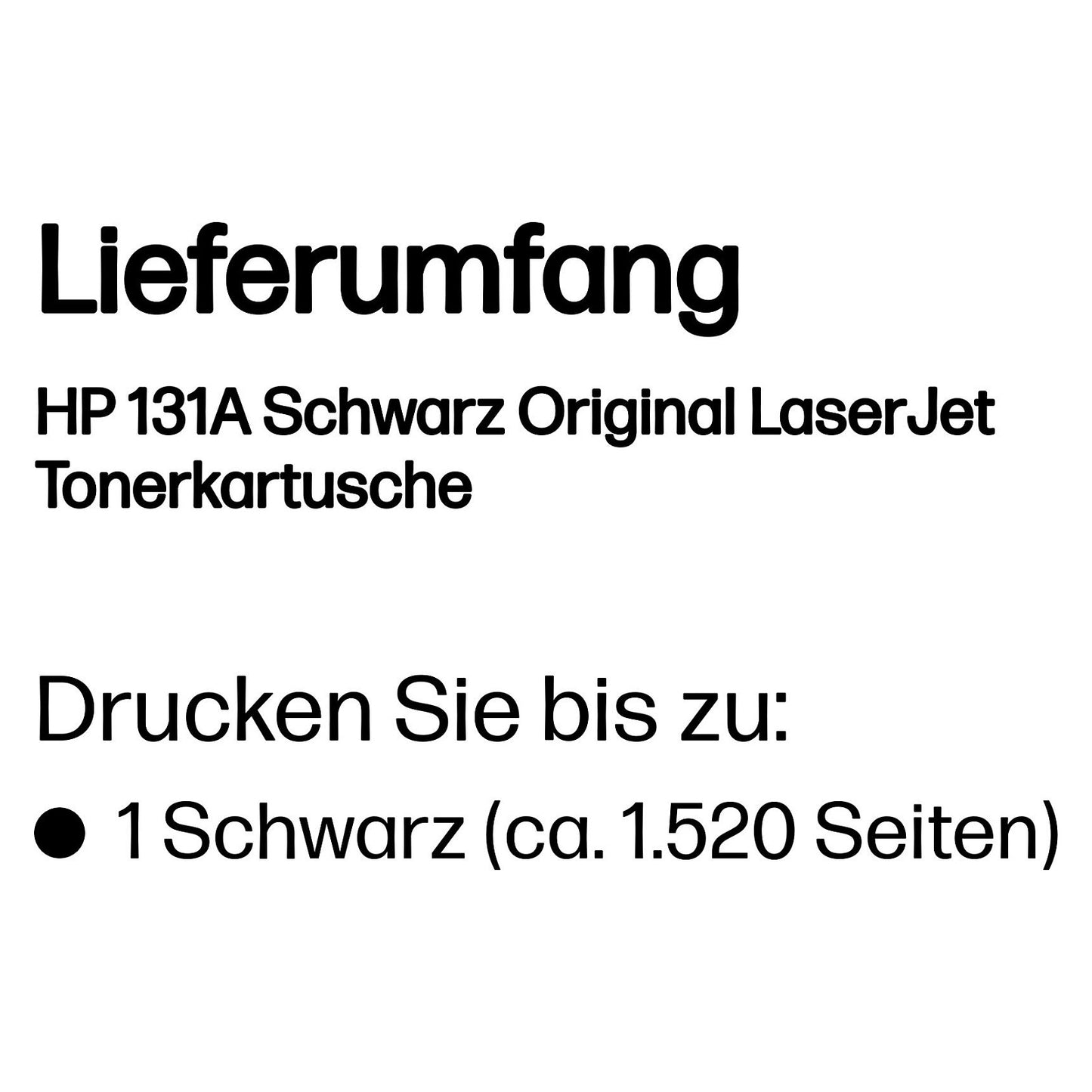 HP 131A original Toner cartridge CF210A black standard capacity 1.520 pages 1-pack