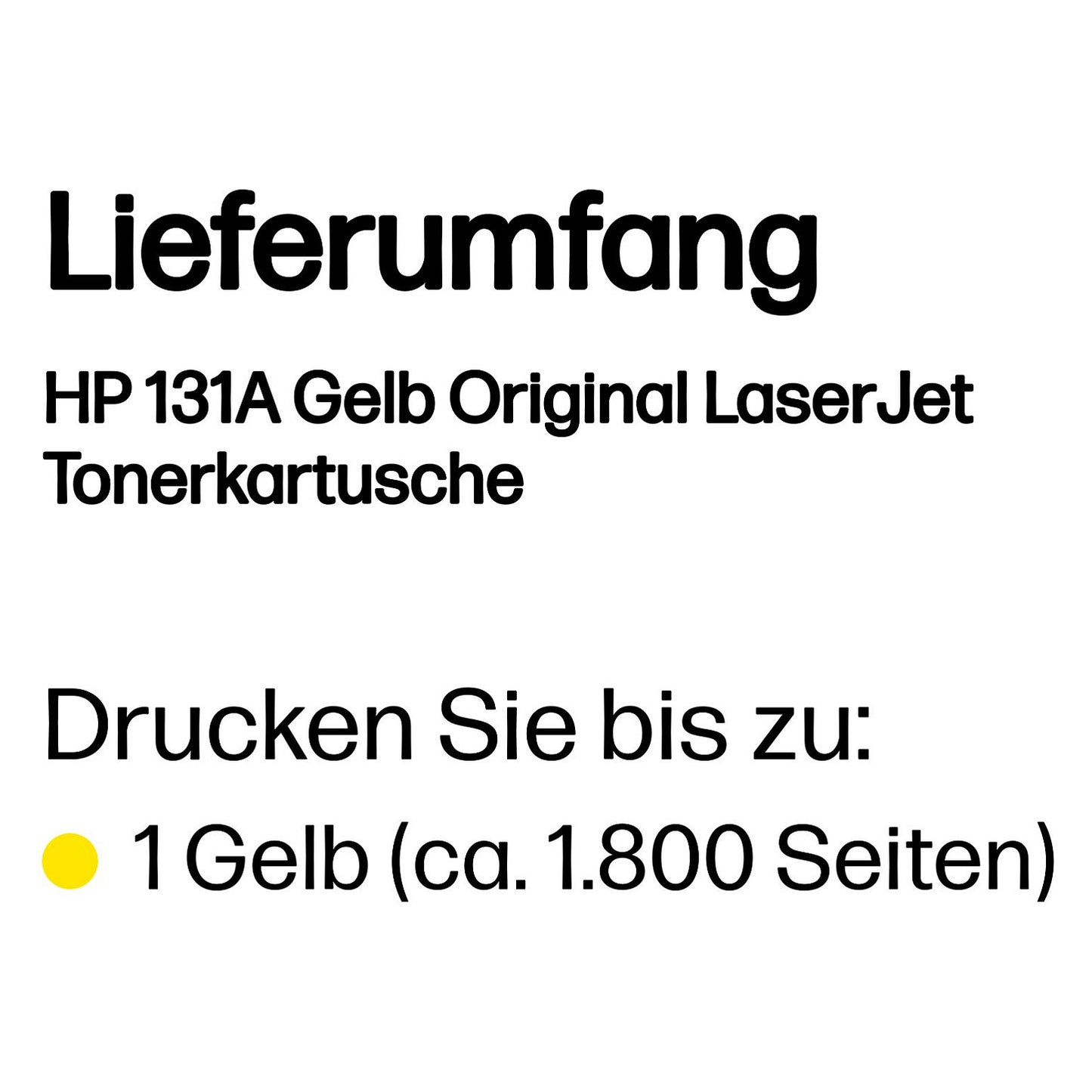 HP 131A original Toner cartridge CF212A yellow standard capacity 1.800 pages 1-pack