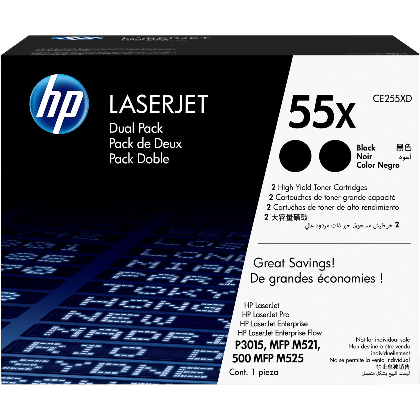 HP original LaserJet CE255XD original Toner cartridge black high capacity 2-pack