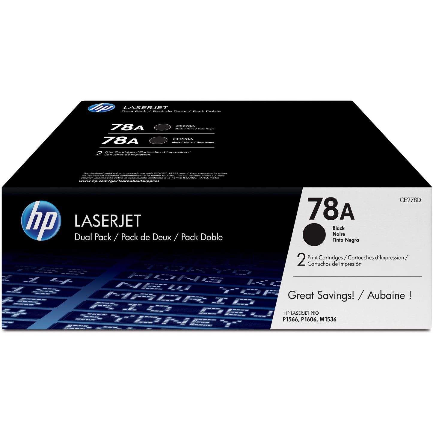 HP 78A original LaserJet Toner cartridge CE278AD black standard capacity 2.100 pages 2-pack