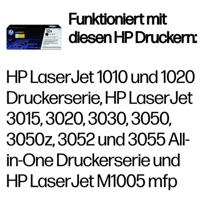 HP 12A original LaserJet original Toner cartridge Q2612A black standard capacity 2.000 pages 1-pack