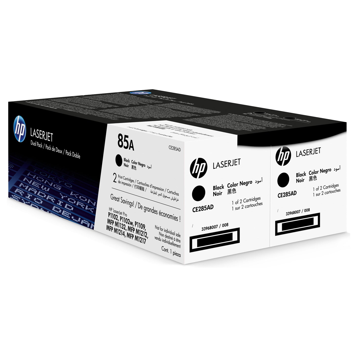 HP 85A original LaserJet Toner cartridge CE285AD black standard capacity 1.600 pages 2-pack
