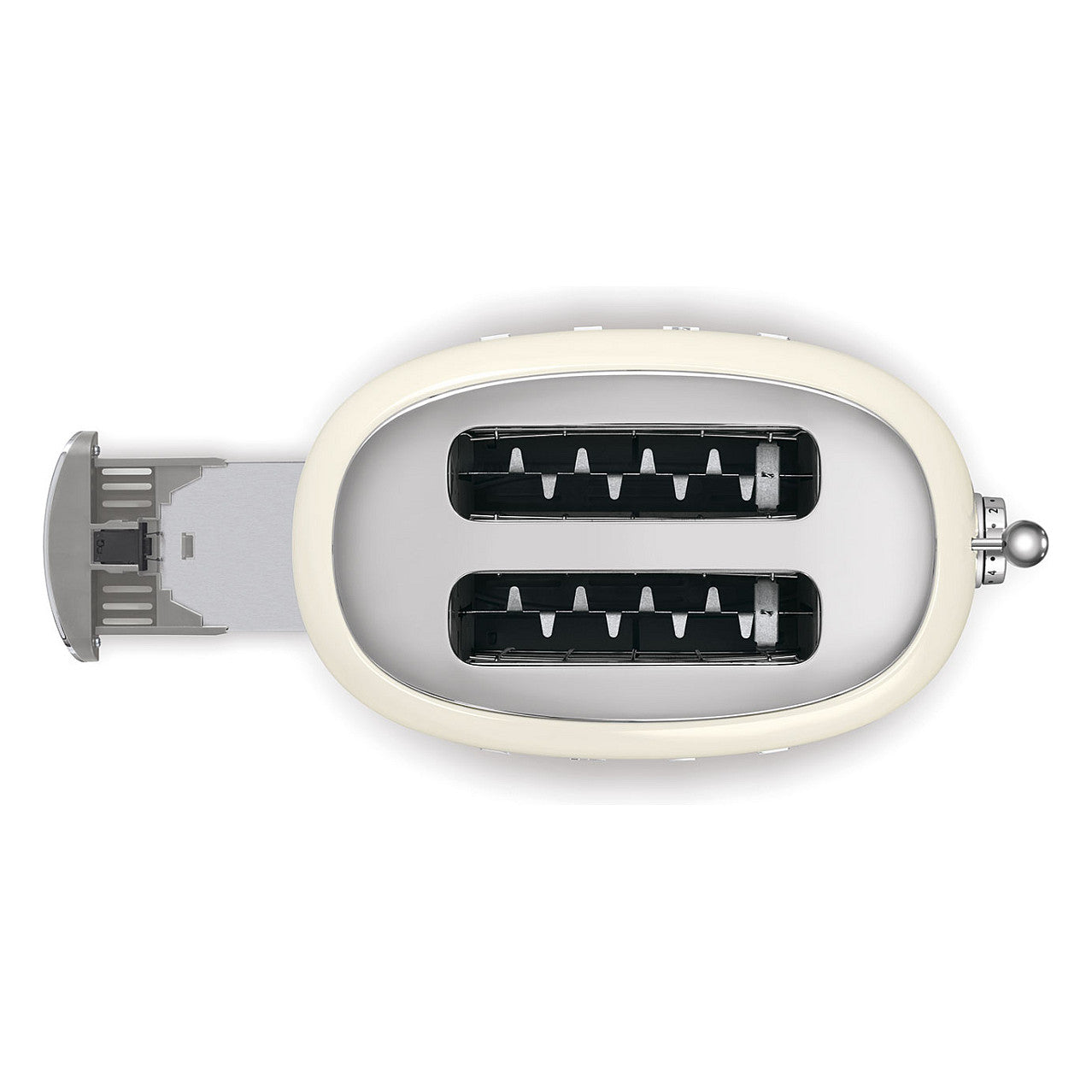 SMEG Toaster 2-Schlitz kompakt 50s Style TSF01CREU, Creme, Hochglanz