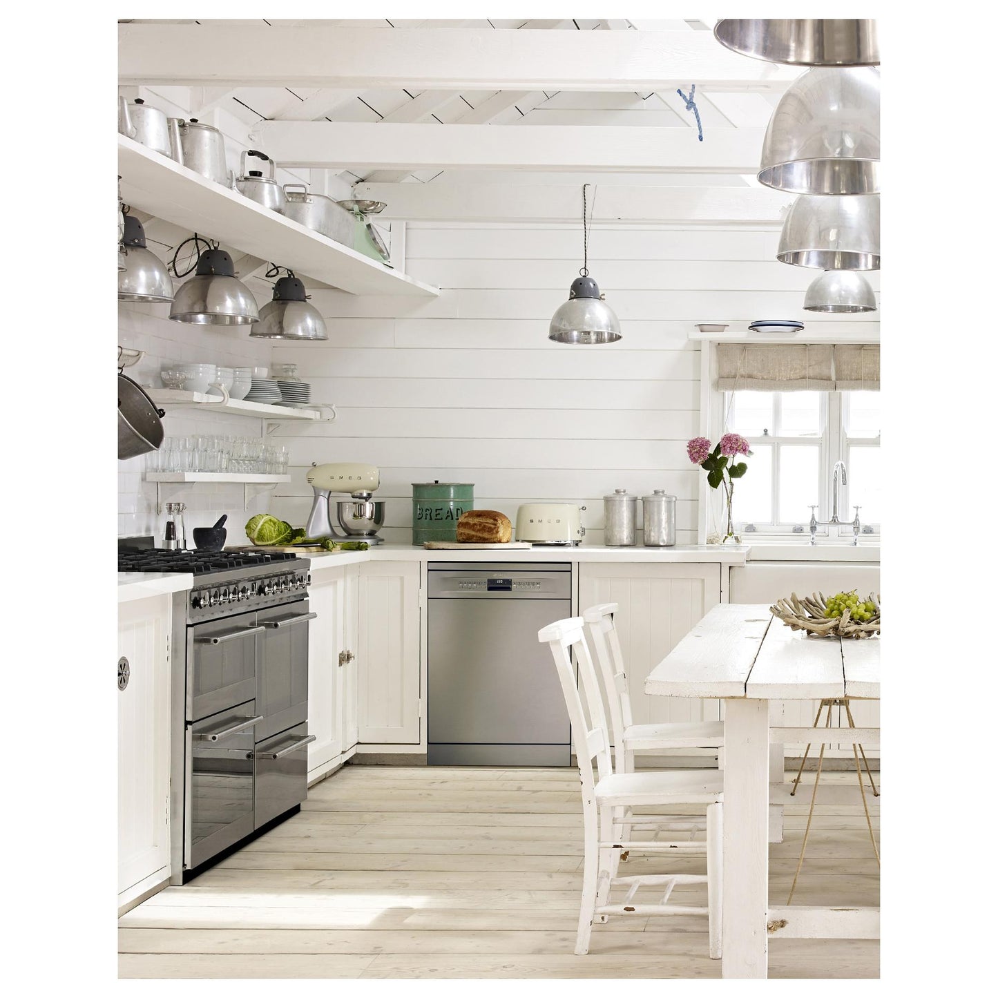 SMEG Toaster 2-Schlitz kompakt 50s Style TSF01CREU, Creme, Hochglanz