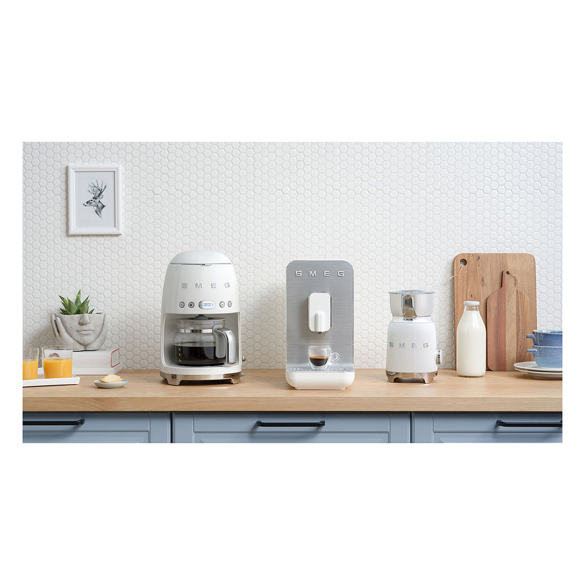 SMEG Espressomaschine BCC11WHMEU weiß/grau