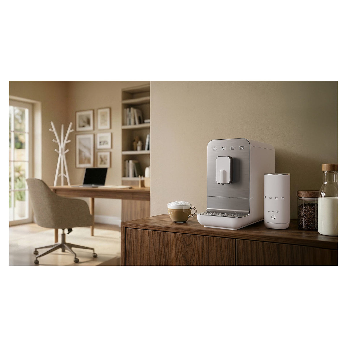 SMEG Espressomaschine BCC11WHMEU weiß/grau