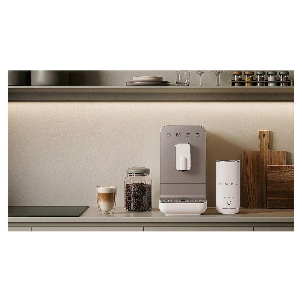 SMEG Espressomaschine BCC11WHMEU weiß/grau