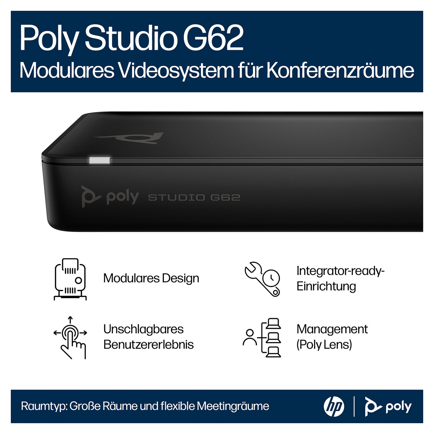 HP Poly Studio G62 VideoKF System +Halterung