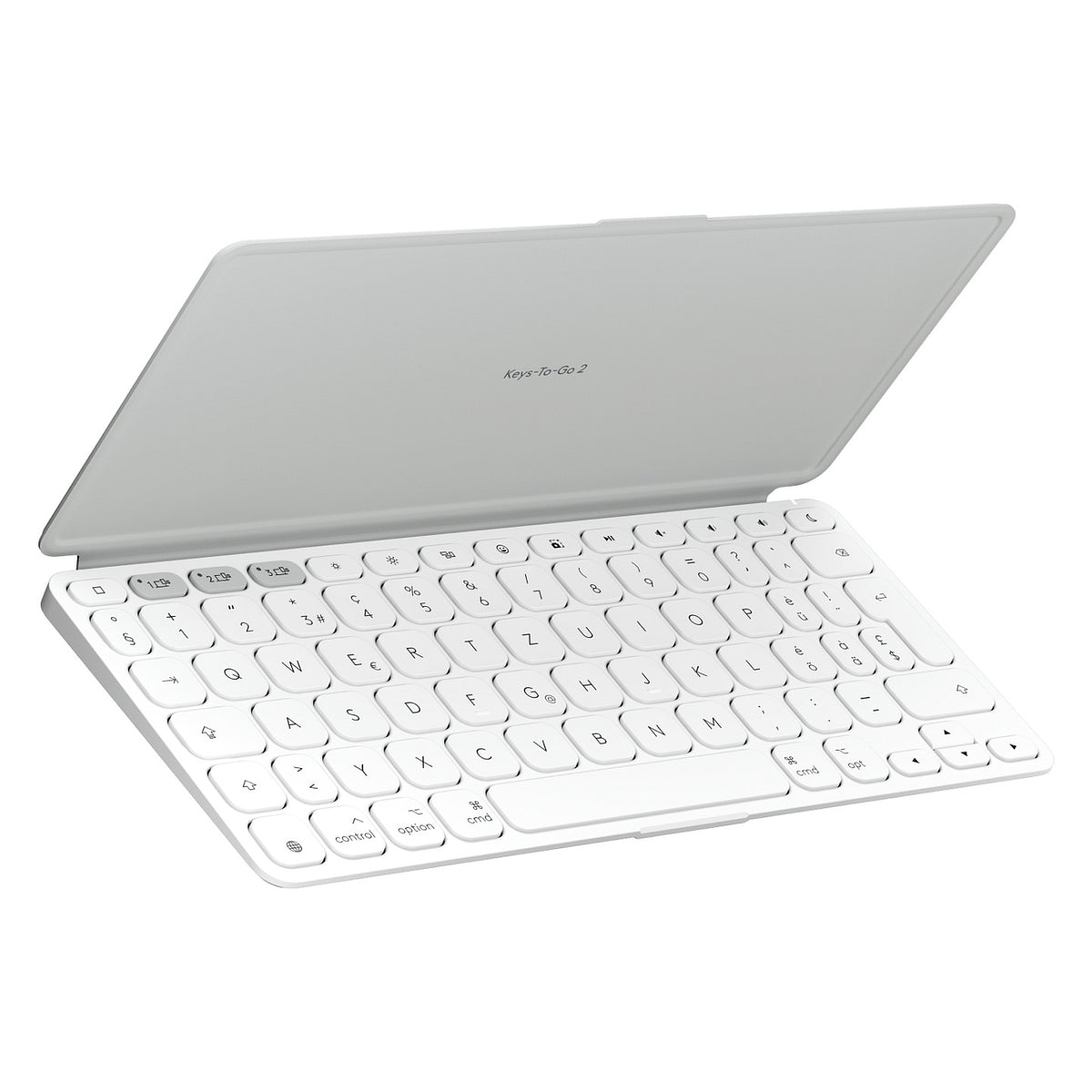 Logitech Keys-To-Go 2 Pale Grey - mobile kabellose Tastatur fr Tablets & Notebooks