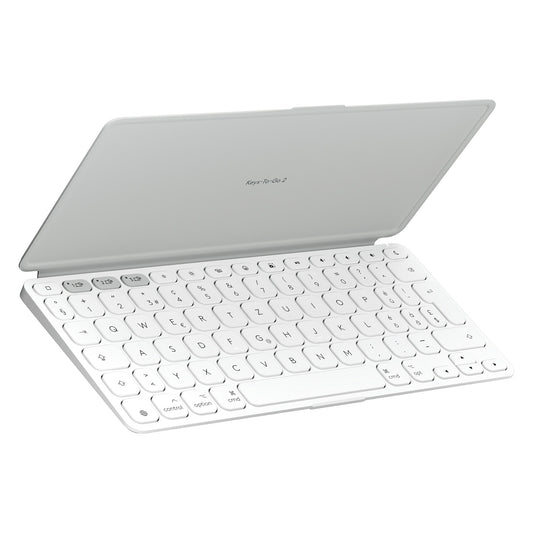 Logitech Keys-To-Go 2 Pale Grey - mobile kabellose Tastatur fr Tablets & Notebooks