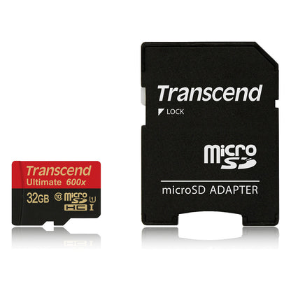 CARD microSD Card 32GB Transcend SDHC UHS1 600x w/Adap.