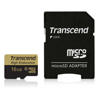 CARD _Transcend Hochbelastbare - Flash-Speicherkarte (microHC/SD-Adapter inbegriffen) - 16 GB
