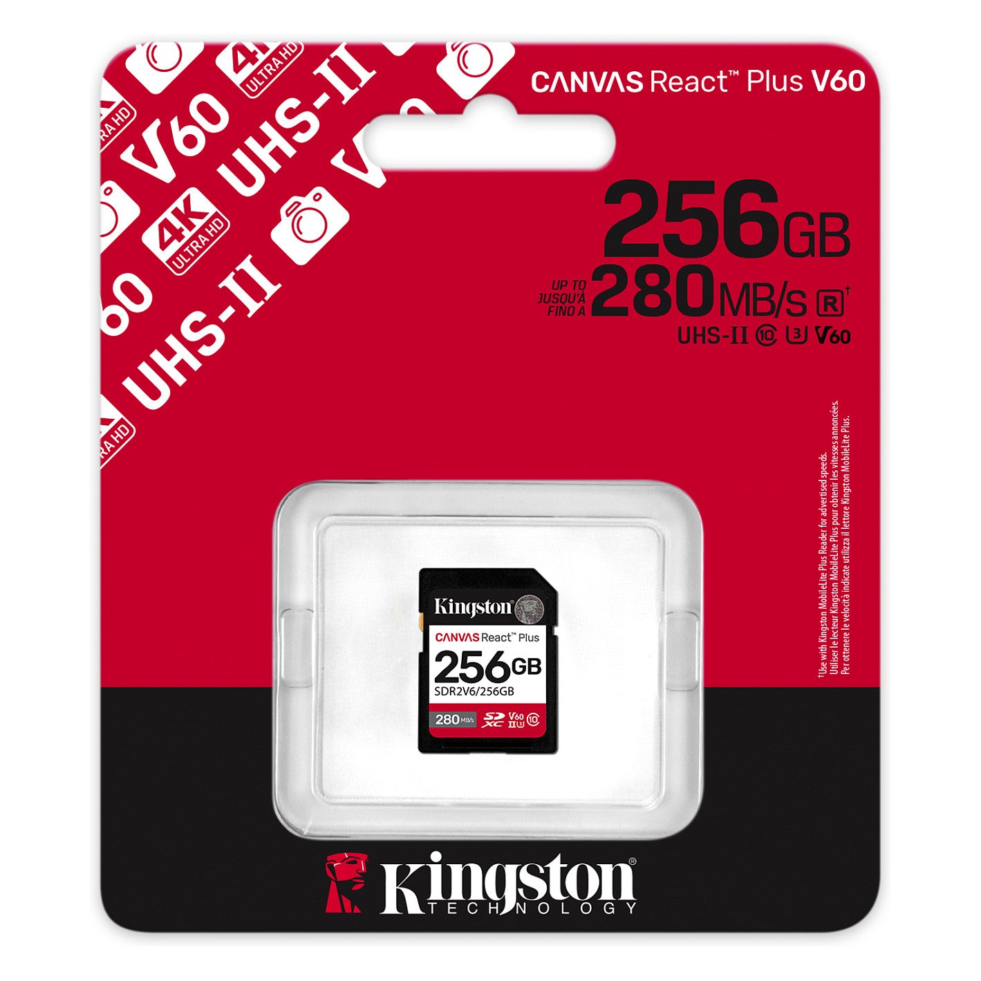 CARD Card 256GB Kingston XC React+ 280R/150W Reader retail retail