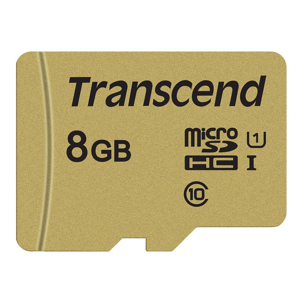 CARD microSD Card 8GB Transcend SDHC USD500S w/Adapter
