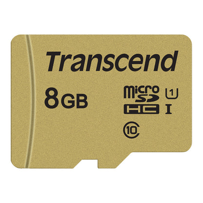 CARD microSD Card 8GB Transcend SDHC USD500S w/Adapter
