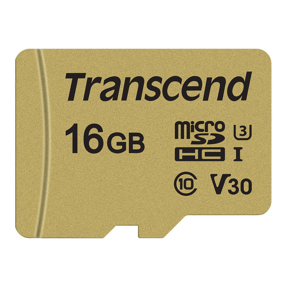 CARD microSD Card 16GB Transcend SDHC USD500S w/Adapter