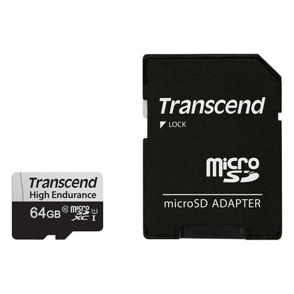 CARD microSD Card 64GB Transcend SDXC USD350V w/Adapter