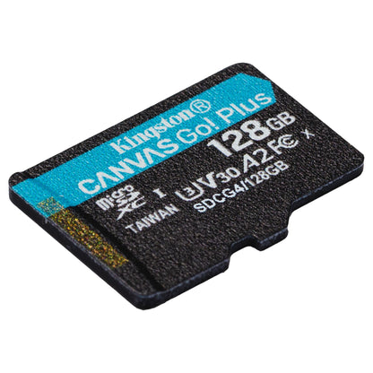 CARD Kingston 128GB microXC Canvas Go Plus Gen4 200MB/s A2 U3 V30 Card + Adapter