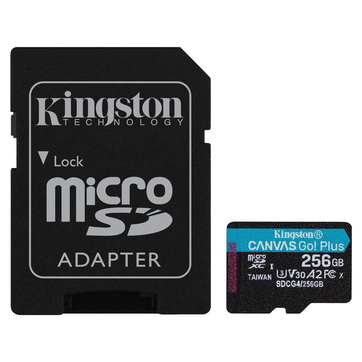 CARD Kingston 256GB microXC Canvas Go Plus Gen4 200MB/s A2 U3 V30 Card + Adapter
