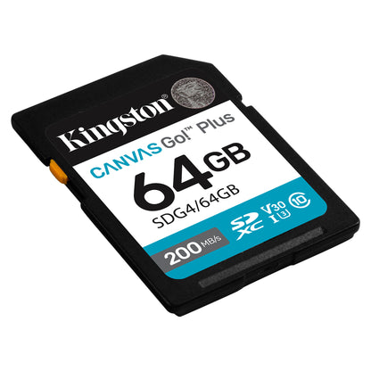 CARD Kingston 64GB XC Canvas Go Plus Gen4 200MB/s C10 UHS-I U3 V30
