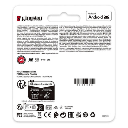 CARD Kingston 64GB XC Canvas Go Plus Gen4 200MB/s C10 UHS-I U3 V30