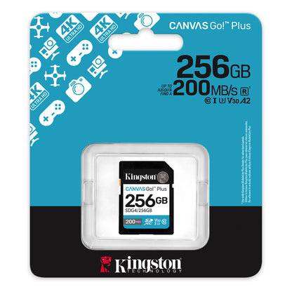 CARD KINGSTON 256GB XC Canvas Go Plus Gen4 200MB/s C10 UHS-I U3 V30