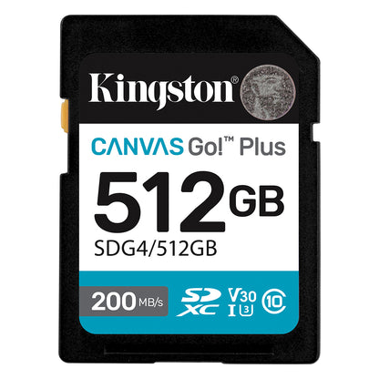 CARD Kingston 512GB XC Canvas Go Plus Gen4 200MB/s C10 UHS-I U3 V30