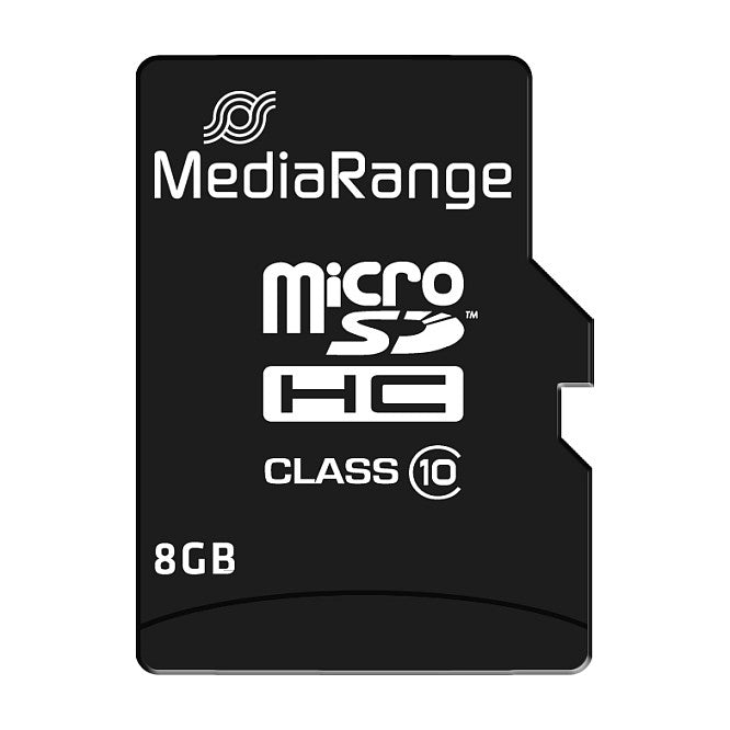CARD Mediarange 8GB microSDHC - 8 GB - MicroSDHC - Klasse 10 - Schwarz
