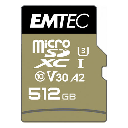 CARD Emtec m512GB UHS-I U3 V30 A2 SpeedIN Pro + Adapter