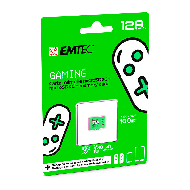 CARD Emtec m128GB UHS-I U3 V30 A1 Gaming Green