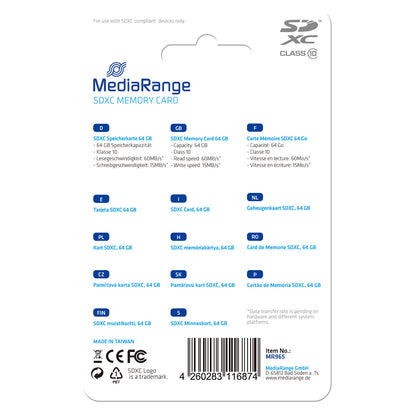 CARD SD- 64GB sdxc Klasse 10. 64GB