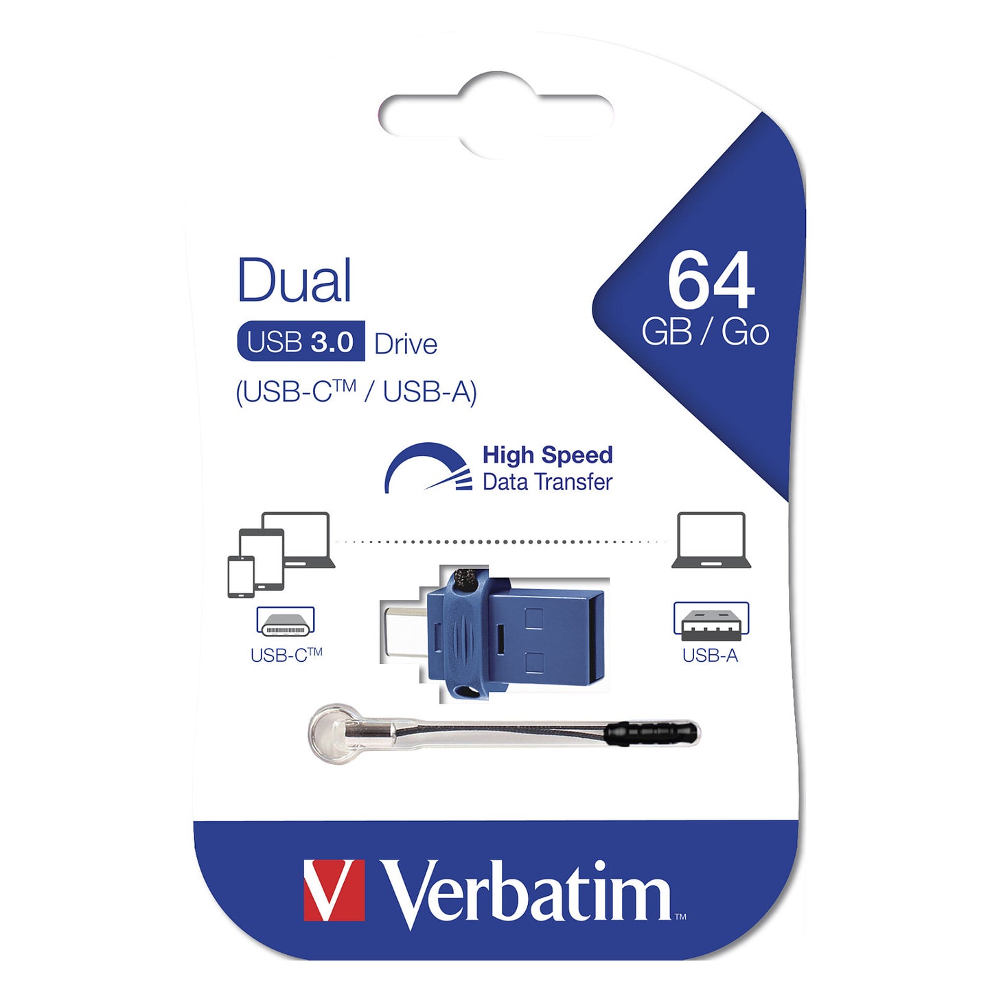 STICK 64GB Verbatim 3.0 Store'n Go Dual Drive retail