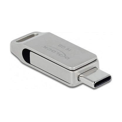 STICK DELOCK USB 3.2 Gen 1 USB-C + Typ-A Speicherstick 16GB - Metallgehuse