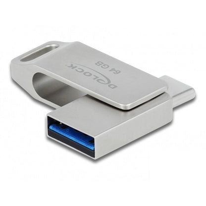 STICK DELOCK USB 3.2 Gen 1 USB-C + Typ-A Speicherstick 64GB - Metallgehuse