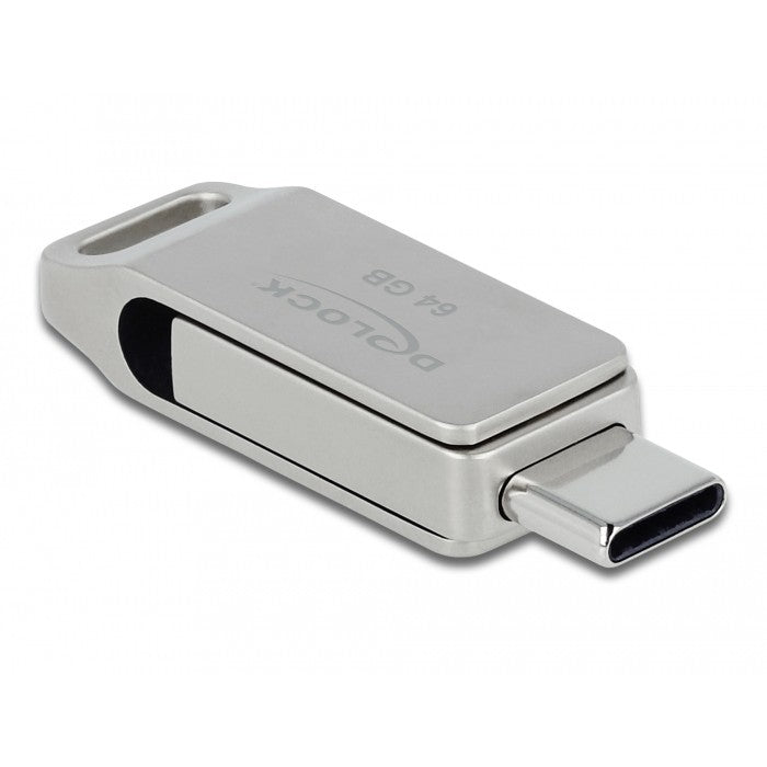 STICK DELOCK USB 3.2 Gen 1 USB-C + Typ-A Speicherstick 64GB - Metallgehuse