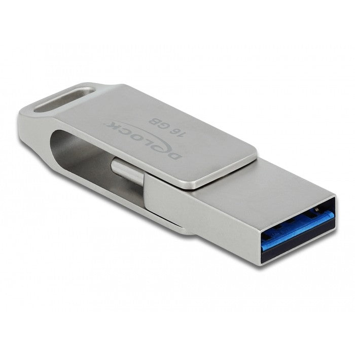 STICK DELOCK USB 3.2 Gen 1 USB-C + Typ-A Speicherstick 64GB - Metallgehuse