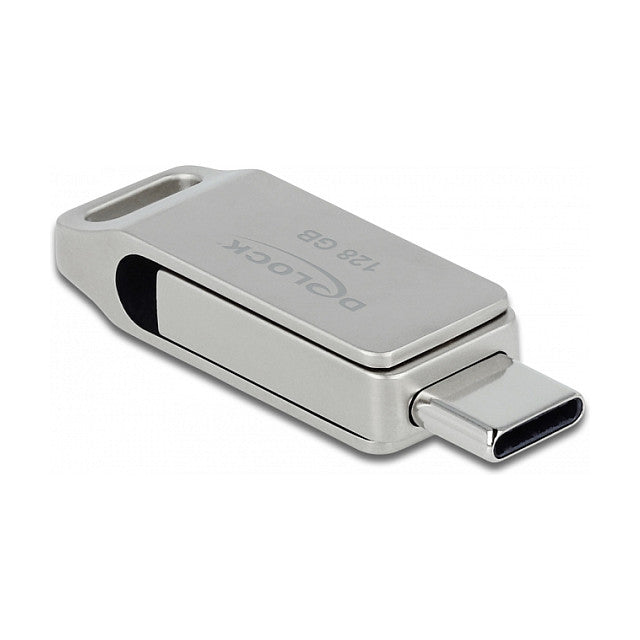 STICK DELOCK USB 3.2 Gen 1 USB-C + Typ-A Speicherstick 128GB - Metallgehuse