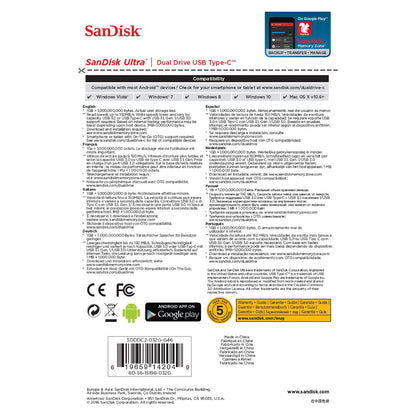 STICK Sandisk USB 3.1 OTG Stick 32GB Ultra Dual Drive 150MB/s Retail Blister