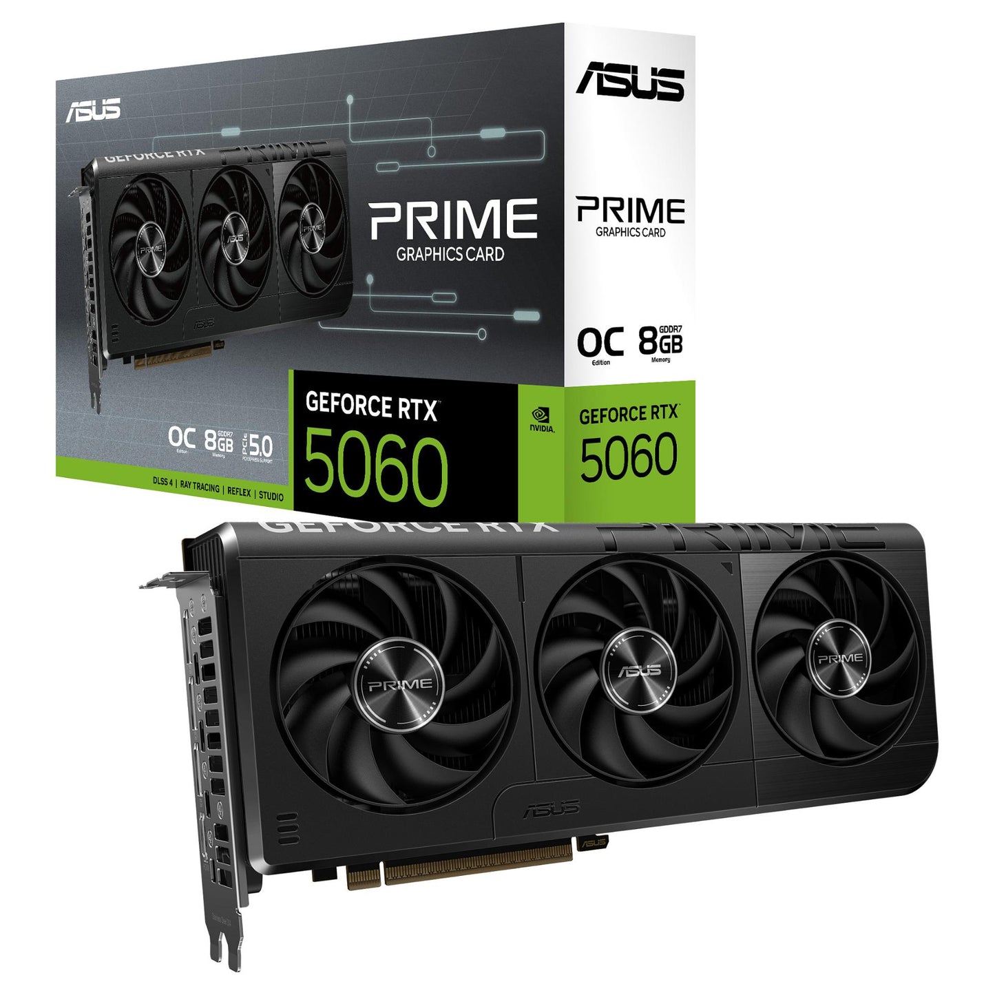 RTX 5060 8GB ASUS Prime OC GDDR7 3 Fan