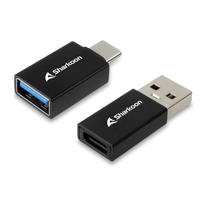 Sharkoon USB 3.2 Gen 1 Adapter OfficePal. USB-A > USB-C / USB-C > USB-A (schwarz. 2er Set)