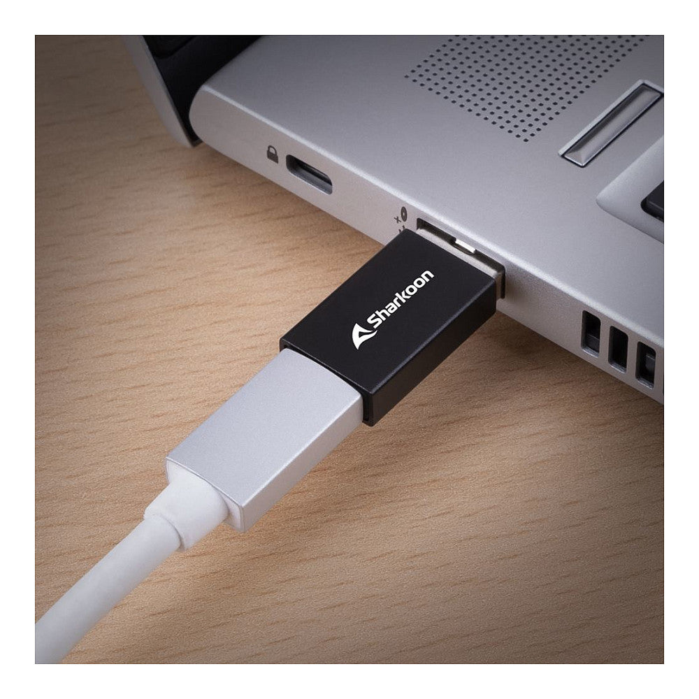 Sharkoon USB 3.2 Gen 1 Adapter OfficePal. USB-A > USB-C / USB-C > USB-A (schwarz. 2er Set)