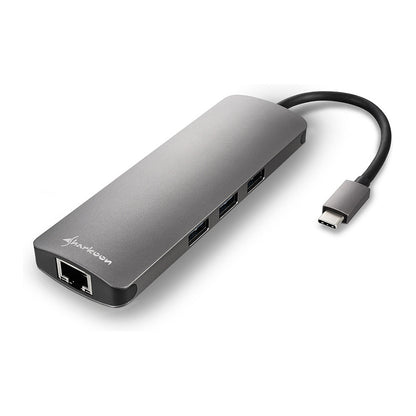 Sharkoon USB 3.0 Type C Combo Adapter (dunkelgrau)