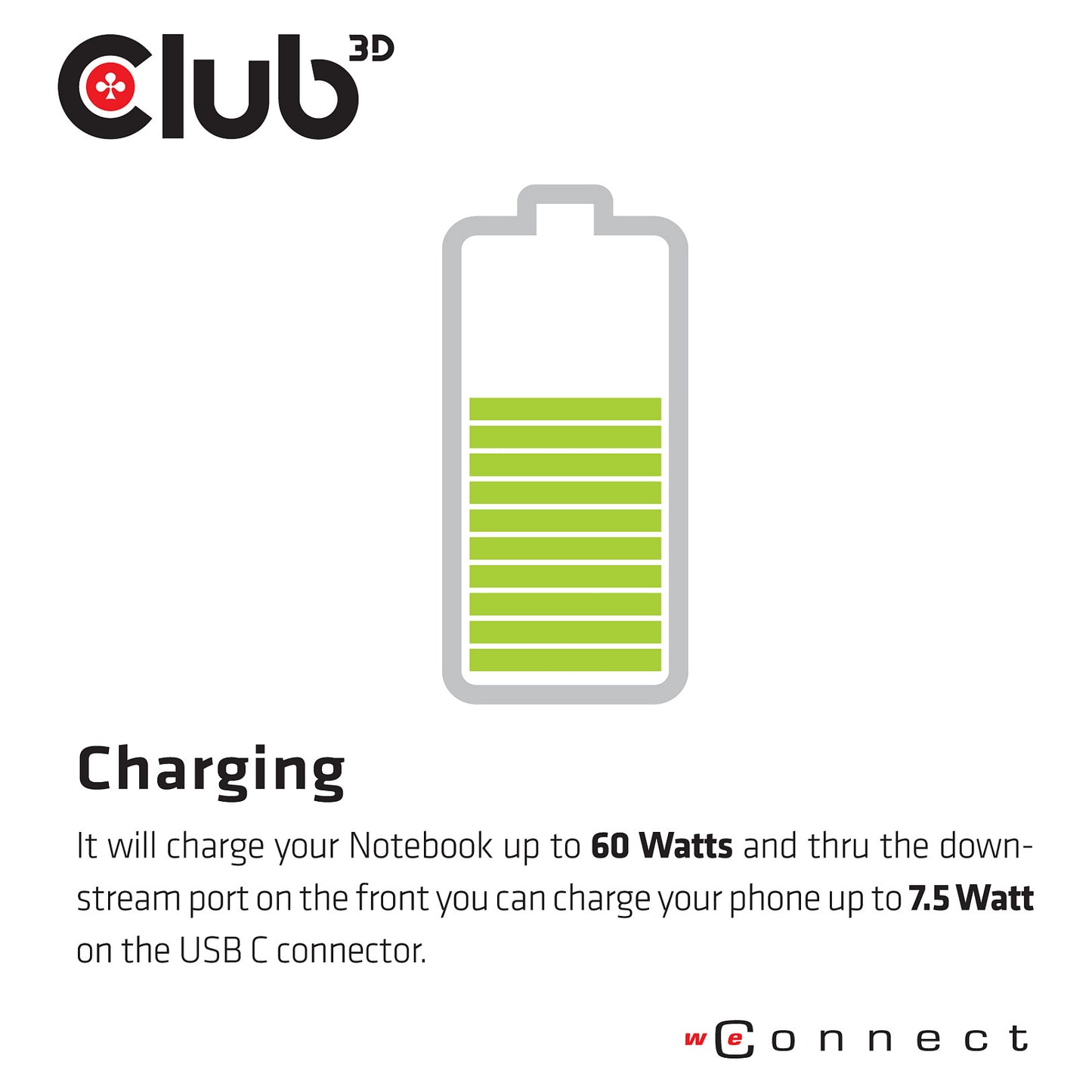Club3D 4K ChargingDock USB-C ->6xUSB3/2xDP/HDMI/LAN/Audio