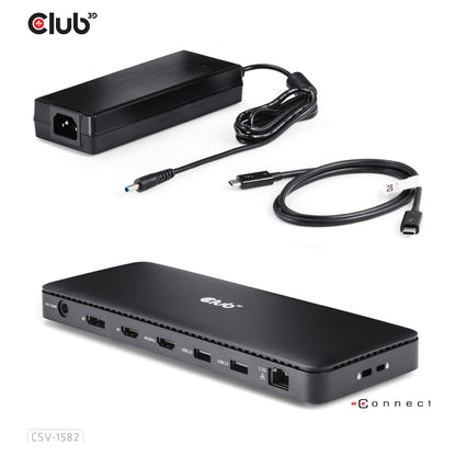 Club3D Thunderbolt4 12-in-1 Dockingstation 3 Displays St/Bu