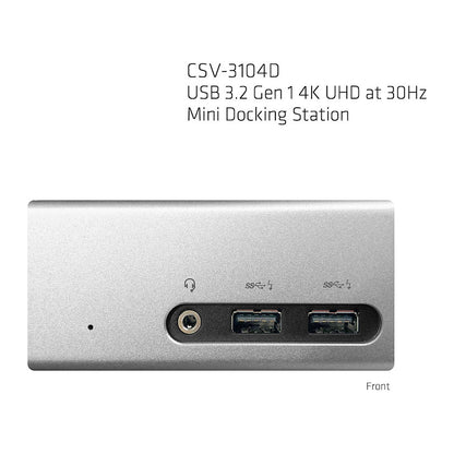 Club3D 4K Mini-Dockingst USB3 ->4xUSB3/HDMI/DVI/LAN silber