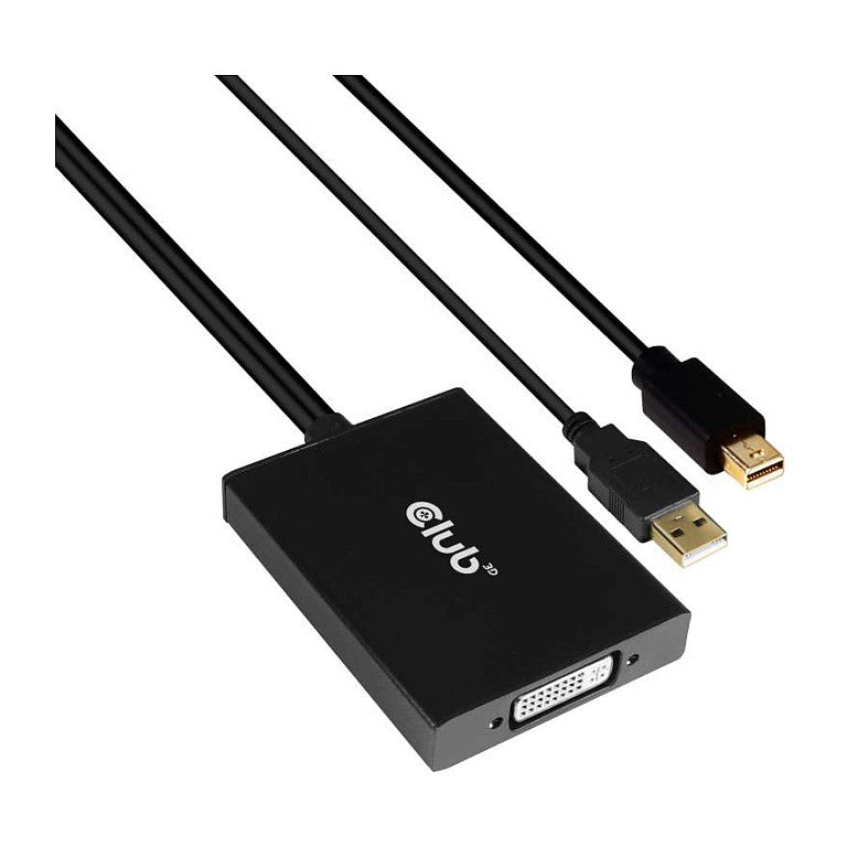 Club3D Adapter MiniDisplayport > DVI-D (Active Dual) St/Bu retail